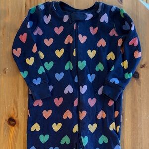 Primary Heart Kids 12-18M Footless Romper